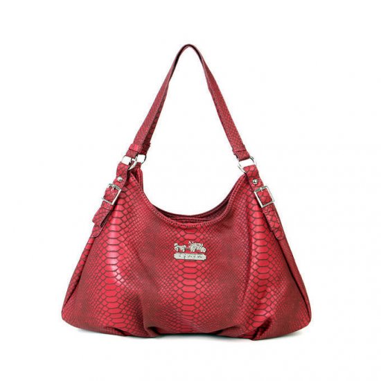 Coach Embossed Logo Medium Red Shoulder Bags BCG | Coach Outlet Canada - Click Image to Close